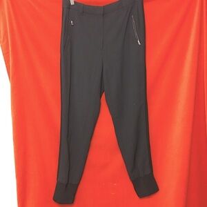 3.1 Philip Lim crepe jogger pants black pinstripe size 6